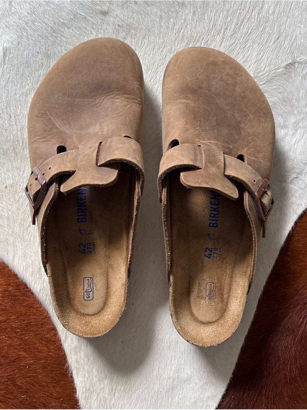 Birkenstock Brown Suede Clog with Buckle